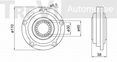 TREVI AUTOMOTIVE wb1290 -  Комплект подшипника ступицы колеса
